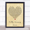 Neil Diamond Pretty Amazing Grace Vintage Heart Song Lyric Print