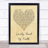 Kid Rock Lonely Road Of Faith Vintage Heart Song Lyric Print