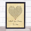 Finding Neverland What You Mean To Me Vintage Heart Song Lyric Print