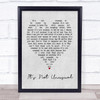 Tom Jones It's Not Unusual Grey Heart Song Lyric Quote Print