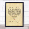 The Beatles Till There Was You Vintage Heart Song Lyric Print