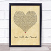 Ben Platt You Will Be Found Vintage Heart Song Lyric Print