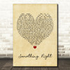 Westlife Something Right Vintage Heart Song Lyric Print