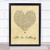 Theory Of A Deadman All Or Nothing Vintage Heart Song Lyric Print