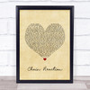 Diana Ross Chain Reaction Vintage Heart Song Lyric Print