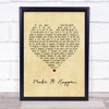 Lawson Make It Happen Vintage Heart Song Lyric Print