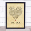 Damien Rice Older Chests Vintage Heart Song Lyric Print