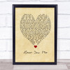 Jimmy Eat World Hear You Me Vintage Heart Song Lyric Print