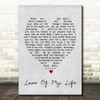 Love Of My Life Santana Grey Heart Song Lyric Quote Print