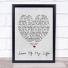 Love Of My Life Santana Grey Heart Song Lyric Quote Print