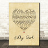 Descendents Silly Girl Vintage Heart Song Lyric Print