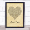 Mary J Blige Just Fine Vintage Heart Song Lyric Print