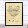 Linkin Park In Pieces Vintage Heart Song Lyric Print