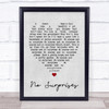 No Surprises Radiohead Grey Heart Song Lyric Quote Print