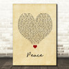 O.A.R. Peace Vintage Heart Song Lyric Print