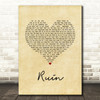 Shawn Mendes Ruin Vintage Heart Song Lyric Print