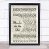 Def Leppard When Love And Hate Collide Vintage Script Song Lyric Print