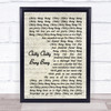 Dick Van Dyke Chitty Chitty Bang Bang Vintage Script Song Lyric Print