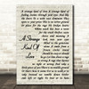 Peter Murphy A Strange Kind Of Love Vintage Script Song Lyric Print