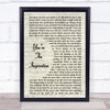 Chicago You're The Inspiration Vintage Script Song Lyric Print