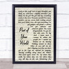 The Little Mermaid Part of Your World Vintage Script Song Lyric Print