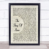 Leonard Cohen The Story Of Isaac Vintage Script Song Lyric Print