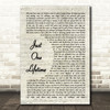 Sting & Shaggy Just One Lifetime Vintage Script Song Lyric Print