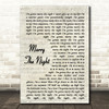 Lady Gaga Marry The Night Vintage Script Song Lyric Print