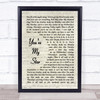 Stereophonics You're My Star Vintage Script Song Lyric Print