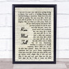 Queen Rain Must Fall Vintage Script Song Lyric Print