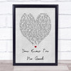 You Know I'm No Good Amy Winehouse Grey Heart Song Lyric Quote Print