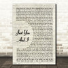 The Score Oh My Love Vintage Script Song Lyric Print