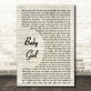 Sugarland Baby Girl Vintage Script Song Lyric Print