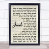 Alison Krauss and the Cox Family Jewels Vintage Script Song Lyric Print