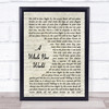 Coasts Oceans Vintage Script Song Lyric Print