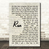 Ed Roland Collective Soul Run Vintage Script Song Lyric Print