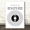 Sleeping At Last Every Little Thing She Does Is Magic Vinyl Record Lyric Print