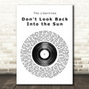 The Libertines Don't Look Back Into the Sun Vinyl Record Song Lyric Print