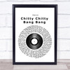 Dick Van Dyke Chitty Chitty Bang Bang Vinyl Record Song Lyric Print