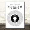 Simon & Garfunkel The Sound Of Silence Vinyl Record Song Lyric Print