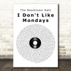 The Boomtown Rats I Don't Like Mondays Vinyl Record Song Lyric Print