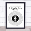 Peabo Bryson & Regina Belle A Whole New World Vinyl Record Song Lyric Print