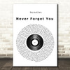 Noisettes Never Forget You Vinyl Record Song Lyric Print