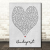 Budapest George Ezra Grey Heart Song Lyric Quote Print