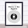 Whitesnake Here I Go Again Vinyl Record Song Lyric Print