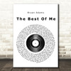Bryan Adams The Best Of Me Vinyl Record Song Lyric Print