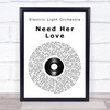 Electric Light Orchestra Need Her Love Vinyl Record Song Lyric Print