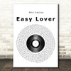 Phil Collins Easy Lover Vinyl Record Song Lyric Print