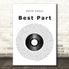 Daniel Caesar Best Part Vinyl Record Song Lyric Print