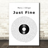 Mary J Blige Just Fine Vinyl Record Song Lyric Print